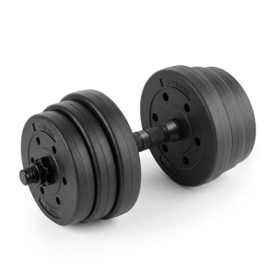 19. 4-in-1-Hantelset (Langhantel, Kurzhanteln, Kettlebell, Liegestützgriffe) Spokey PONDUS SET 20 kg