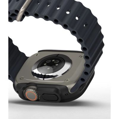 8. Ringke Slim 2er-Pack Hüllen für Apple Watch Ultra 1/2 (49 mm) – Klar und Mattschwarz