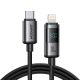 Joyroom S-A16 Pro Prism Series 30W USB-C - Lightning Kabel mit Display 1,2m - Schwarz