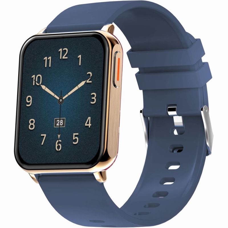 5. Smartwatch Gravity Roségold Marineblau 2 Armbänder GT17-2