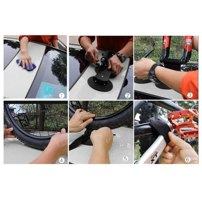 7. Rockbros XP1002 Dachträger mit Saugnapf für 2 Fahrräder – Schwarz