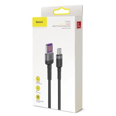 23. Baseus Cafule Kabel USB Typ C SuperCharge 40W Quick Charge 3.0 QC 3.0 Kabel 1m grau-schwarz (CATKLF-PG1)