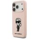 2. Karl Lagerfeld Silikonhülle mit Karl-Skizze und Logo (MagSafe) für iPhone 17 Pro Max – Pink