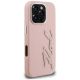 4. Karl Lagerfeld FW iPhone 16 Pro Max Hülle mit genarbtem Logo – Pink