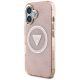 2. Guess IML Metal Glitter 4G Circle Triangle MagSafe Hülle für iPhone 16 - Pink