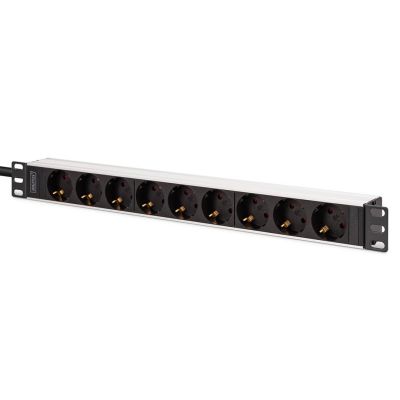 9. Digitus DN-95440 PDU 9-fach Steckdose 1HE Schwarz, Silber