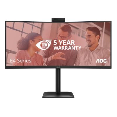 3. AOC Monitor 86,3 cm (34") CU34E4CW 21:09 2xHDMI+DP+USB-C+Webcam Curv.