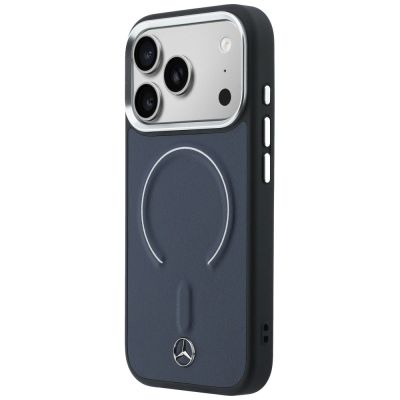 2. Mercedes Leder 3D MagSafe Hülle für iPhone 17 Pro - Marineblau