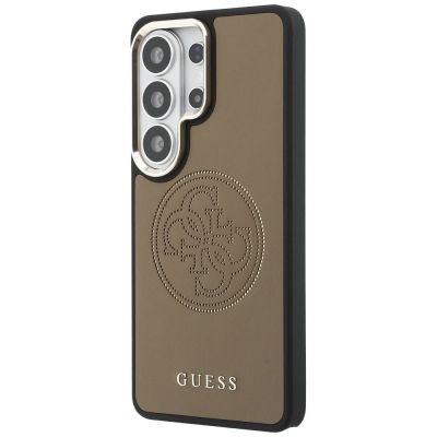 2. Guess MagSafe-Hülle mit perforiertem Logo für Samsung Galaxy S26 Ultra – Braun