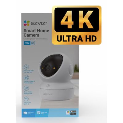 18. EZVIZ H6c G1 4K Sphärische IP-Sicherheitskamera für den Innenbereich 3840 x 2160 px Decke/Wand/Schreibtisch