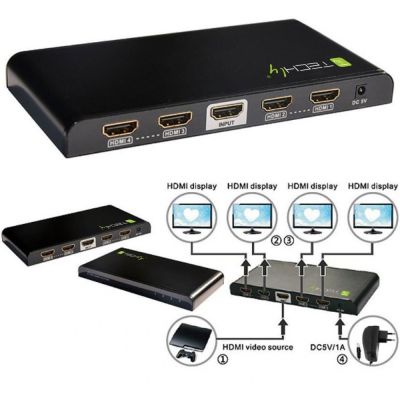 4. Techly IDATA HDMI-4K4 4x HDMI TV-Splitter