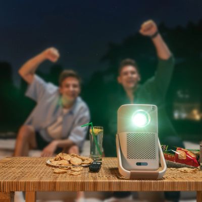 19. Yaber T2 Plus LCD FullHD 1080p Multimedia-Projektor mit JBL-Lautsprechern - Beige