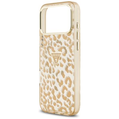 6. Guess Leopard Glitter MagSafe Hülle für iPhone 17 Pro Max - Braun