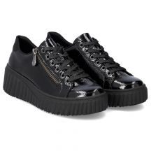Rieker W N2501-00 schwarze Keilschuhe