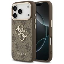 Guess 4G Big 4G Classic Logo Hülle für iPhone 17 Pro / 18 Pro – Braun und Gold