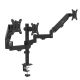 11. MACLEAN 3-Monitor-Halterung, Gasfeder, 17"-27", 2-8 kg, Schwarz MC-137