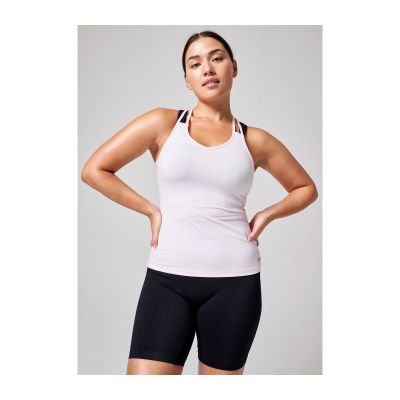 2. CASALL V-Ausschnitt Racerback Sport T-Shirt Rosa
