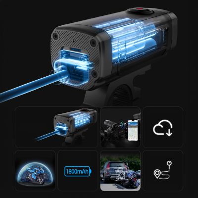 5. AKEEYO 710 Lite Lenker-Actionkamera für Fahrräder und Motorräder – Schwarz