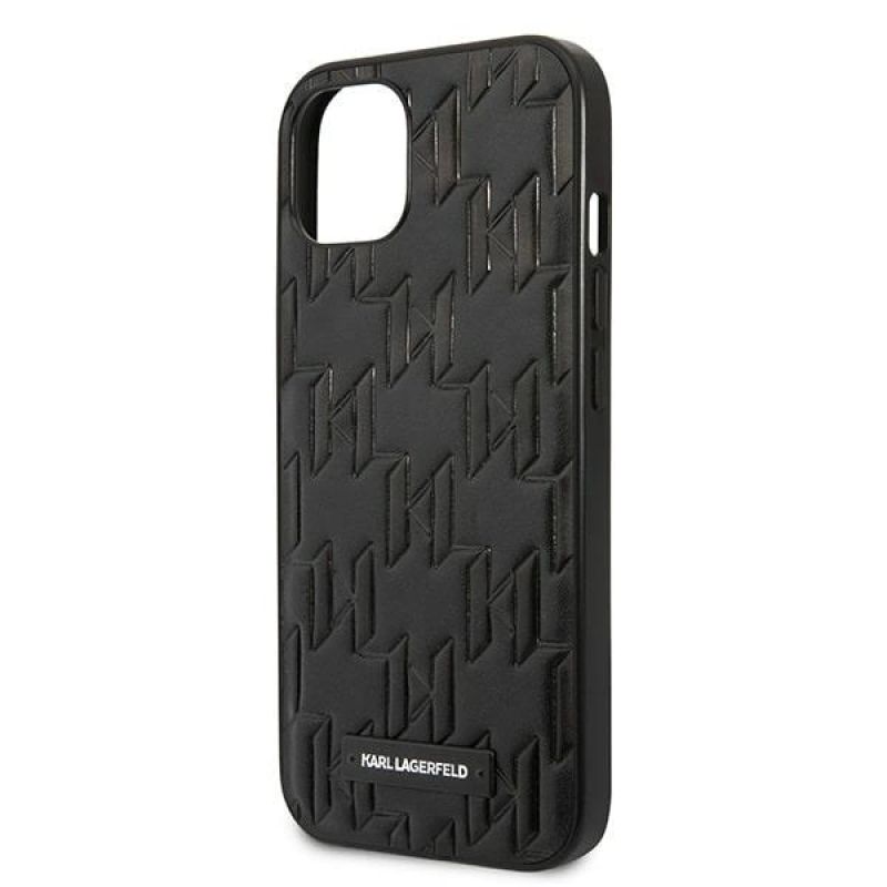 5. Karl Lagerfeld KLHCP13SMNMP1K iPhone 13 mini 5,4" Hardcase schwarz / schwarzes Monogram Plaque