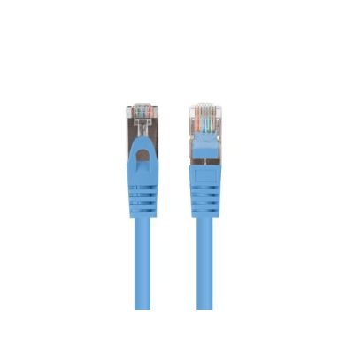 4. Patchkabel Kat. 6 UTP 0,25 m blau, Fluke-geprüft, Lanberg, 10er-Packung