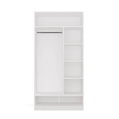 6. Modularer Kleiderschrank OPENO SET 260/200 WEISS – Schubladen, Kleiderstangen und Regalböden, groß, fürs Schlafzimmer