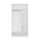 6. Modularer Kleiderschrank OPENO SET 260/200 WEISS – Schubladen, Kleiderstangen und Regalböden, groß, fürs Schlafzimmer