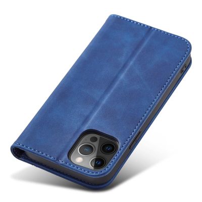 5. Magnet Fancy Case Hülle für iPhone 12 Pro Max Tasche Kartenetui Kartenständer Blau