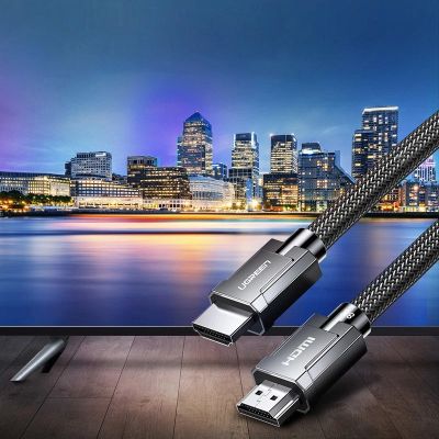 3. Ugreen Kabel HDMI 2.1 Kabel 8K 60 Hz / 4K 120 Hz 3D 48 Gbps HDR VRR QMS ALLM eARC QFT 2 m grau (HD135 70321)