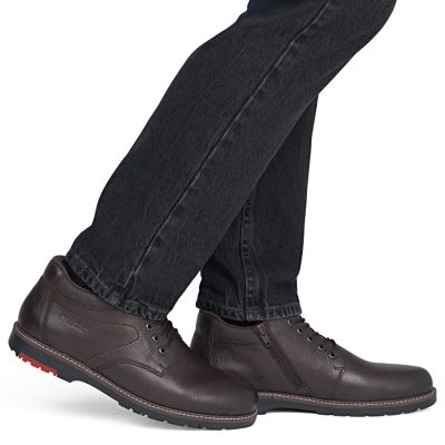 6. Braune Herren-Ankle-Boots aus Leder, gefüttert, Rieker 10507-25
