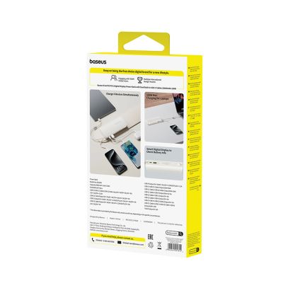 5. Baseus EnerFill FC41 20000mAh 100W Powerbank mit Digitalanzeige und zwei integrierten USB-C-Kabeln – Beige