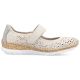 2. Rieker N4299-60 bequeme Damenschuhe mit durchbrochenem Klettverschluss in Beige
