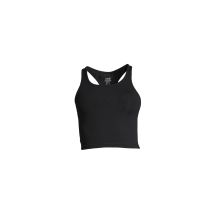 CASALL Crop Rib Racerback Sport T-Shirt Schwarz