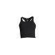 CASALL Crop Rib Racerback Sport T-Shirt Schwarz