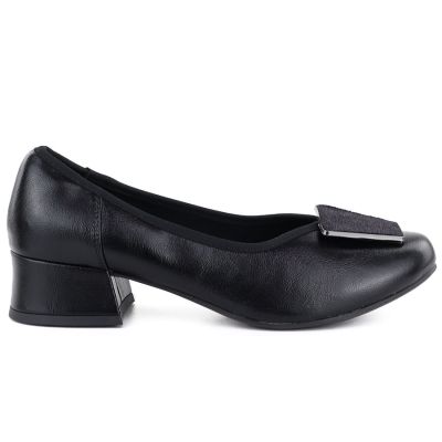 2. Bequeme schwarze Damen-Pumps mit Blockabsatz, Modell M.Daszyński SA279-1 3