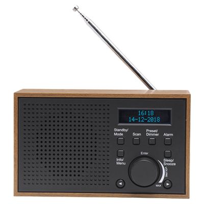 2. Radio Denver DAB-46 Dunkelgrau Internet Analog und Digital Schwarz, Braun