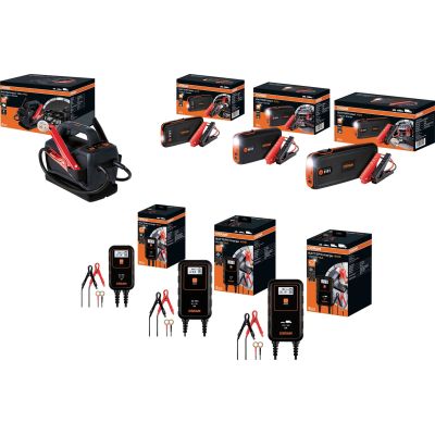 4. BATTERYcharge 904 Ladegerät, Ladespannung: 6/12 V OSRAM, Ladestrom: 4 A, Versorgungsspannung: 230 V, Batterietyp: AGM/Li-Ion/VRLA