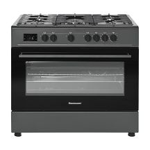 Ravanson KWGE-K90A Cheff Modern Black Gas-Elektroherd