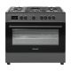 Ravanson KWGE-K90A Cheff Modern Black Gas-Elektroherd