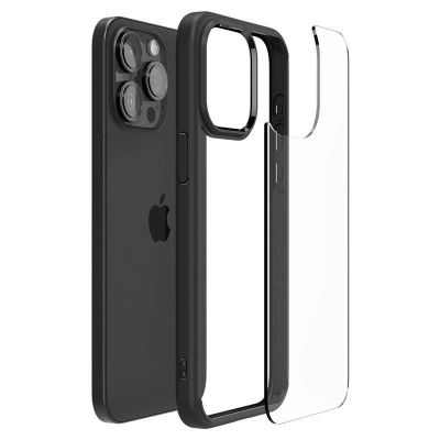 13. Spigen Crystal Hybrid-Hülle für iPhone 15 Pro – Schwarz