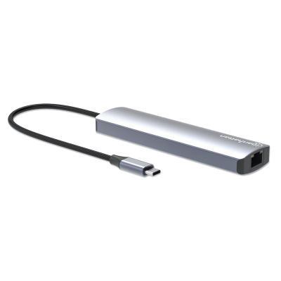 2. Manhattan 153966 Kabelgebundene Dockingstation USB 3.2 Gen 2 (3.1 Gen 2) Typ-C Silber
