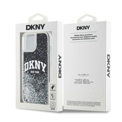 8. DKNY Liquid Glitter Big Logo iPhone 14/15/13 Hülle - Schwarz