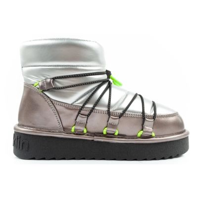 13. D.Franklin Damen Schneestiefel Winter Modische Isolierte Stiefeletten Silber