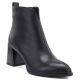 Schwarze Damen-Ankle-Boots aus Leder mit hohem Absatz, Modell Vinceza 67057