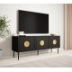 3. PALAZZO TV-Schrank 150x42x60 schwarz + Eichenholz