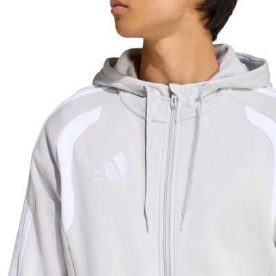 4. adidas Tiro 26 League Sweatshirt mit durchgehendem Reißverschluss für Herren, Grau, KF3319