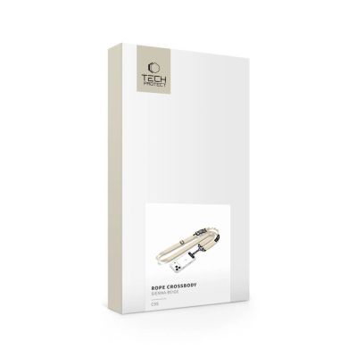 9. Tech-Protect C9S Umhängetasche mit Seil für Handys – Beige