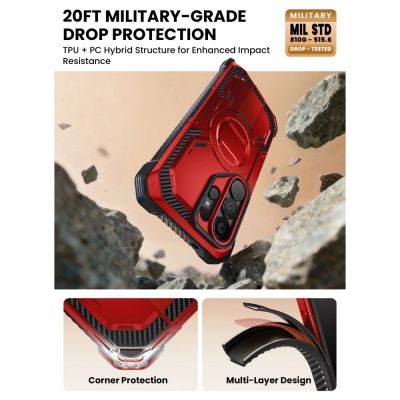 6. Supcase ArmorBox Mag MagSafe Hülle für Samsung Galaxy S26 Ultra – Rot und Schwarz