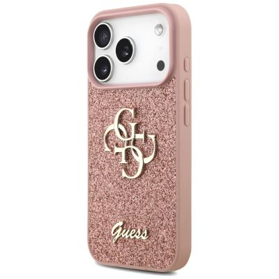 2. Guess Fixed Glitter Big 4G Case für iPhone 17 Pro - Rosa