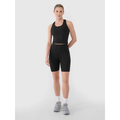 6. Schnelltrocknendes Damen-Trainings-Crop-Top 4F 4FWSS25TFSLF413-20S