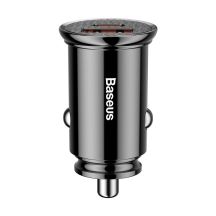 Baseus Circular PPS Smart-Autoladegerät mit USB Quick Charge 4.0 QC 4.0 und USB-C PD 3.0 SCP-Anschlüssen schwarz (CCALL-YS01)